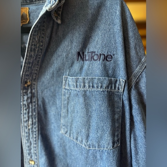 VINTAGE? | port authority denim button up | size XL - Picture 4 of 8